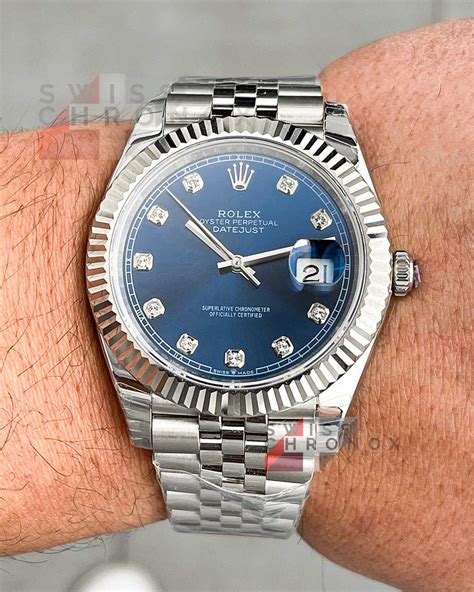 rolex datejust prezzi usato|Rolex Datejust blu.